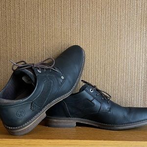 Zara Black Leather Dress/Casual Lace Up Shoes​​​​​​​​​​​​​​